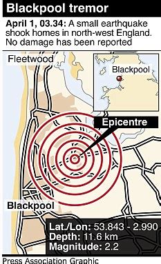 earthquake blackpool|earthquake lancashire.